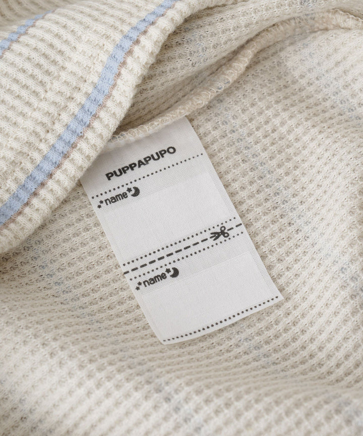 Collared Short-Sleeve Waffle Pajama Set