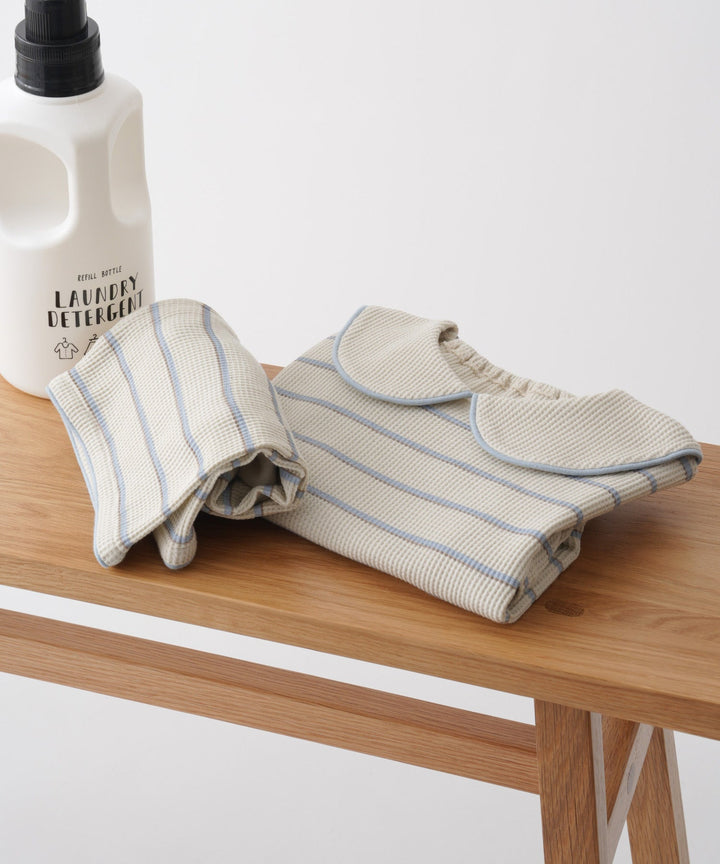 Collared Short-Sleeve Waffle Pajama Set