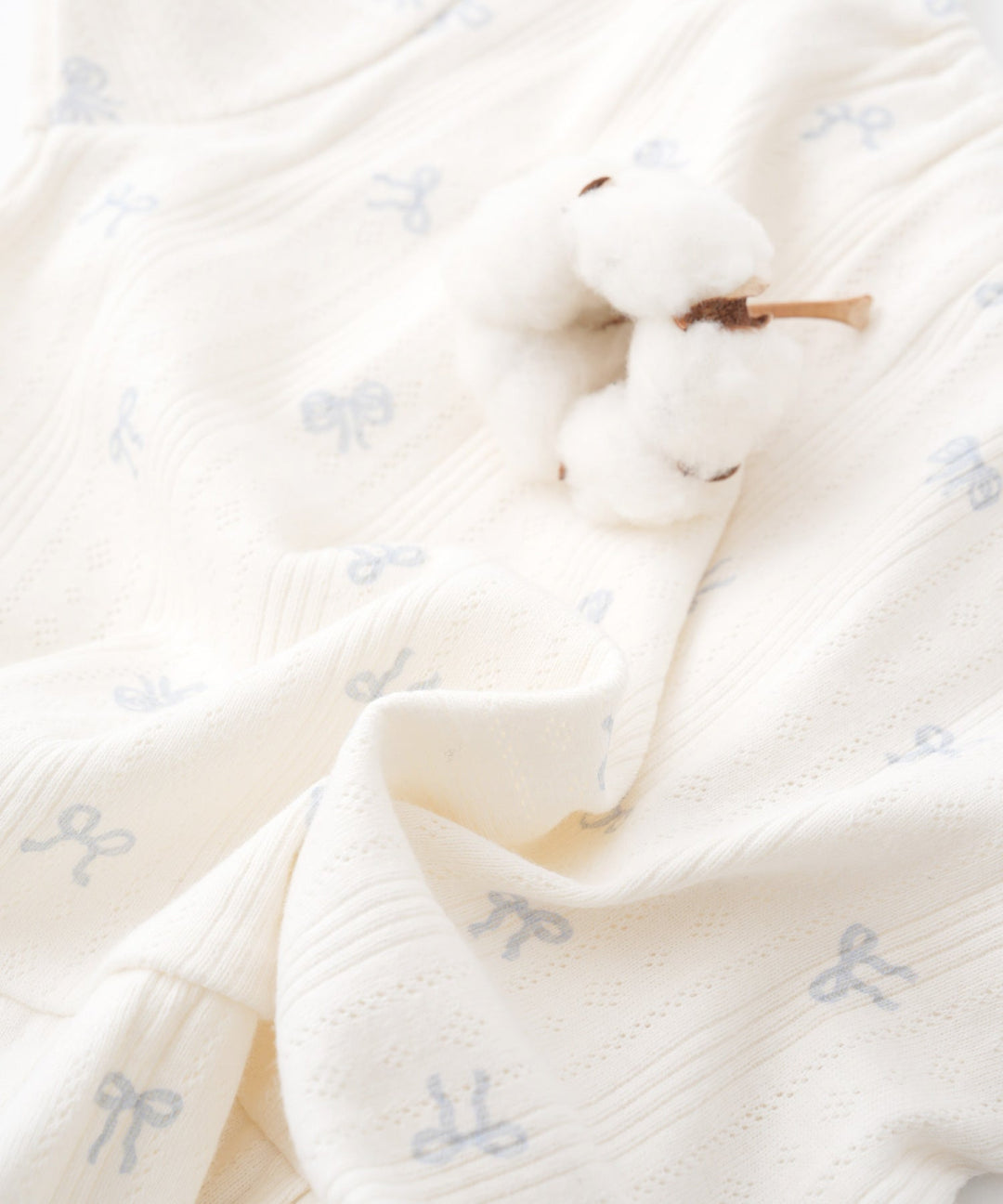 Baby Short-Sleeve Pointelle Rib Pajamas