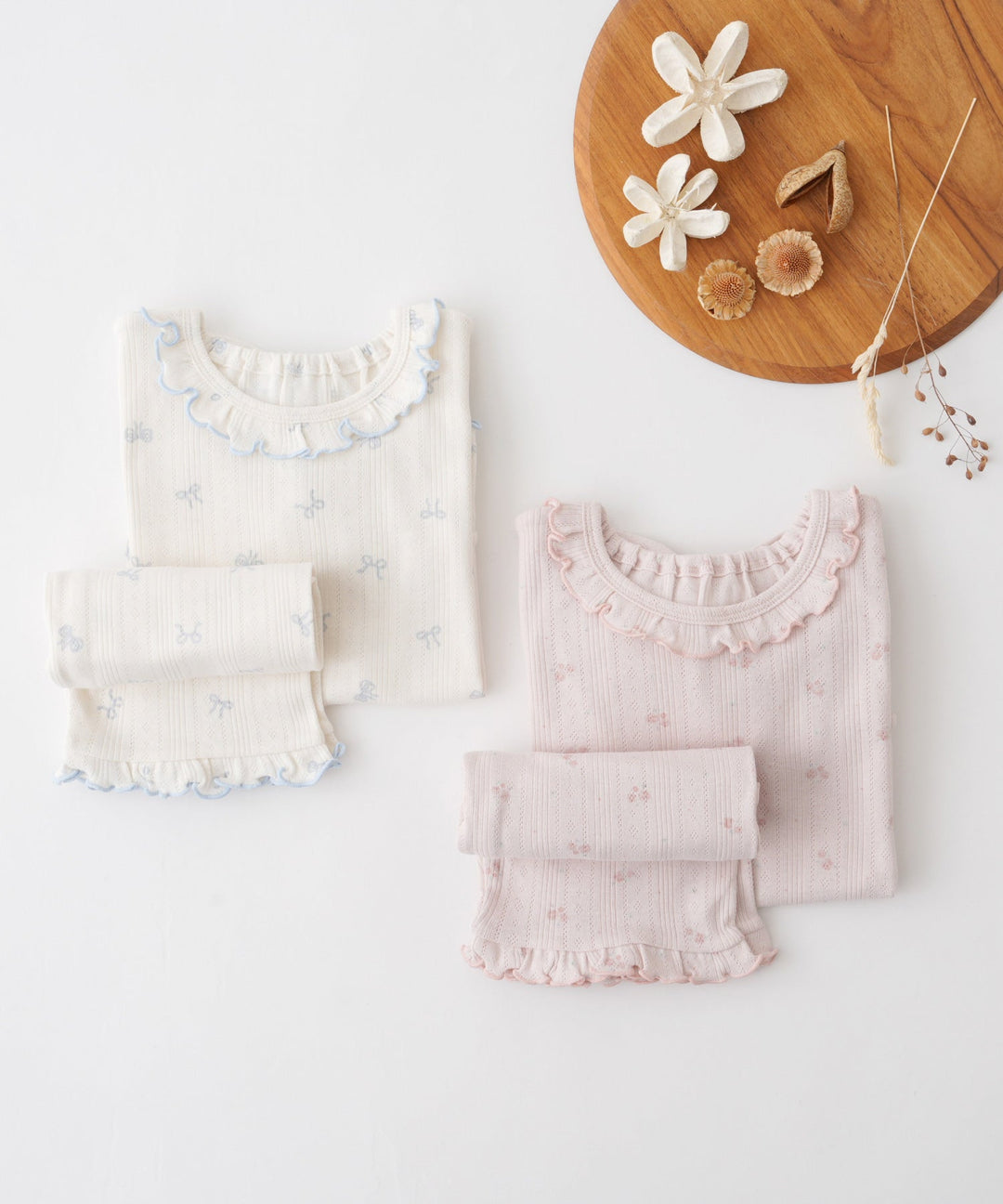 Baby Short-Sleeve Pointelle Rib Pajamas
