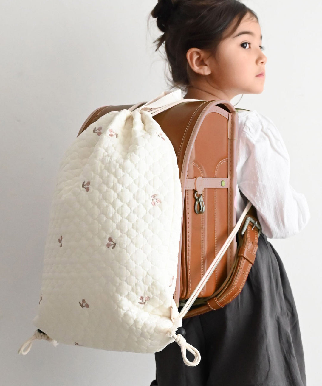 Over-the-Backpack Drawstring Bag (Ibul fabric with Moroccan design)