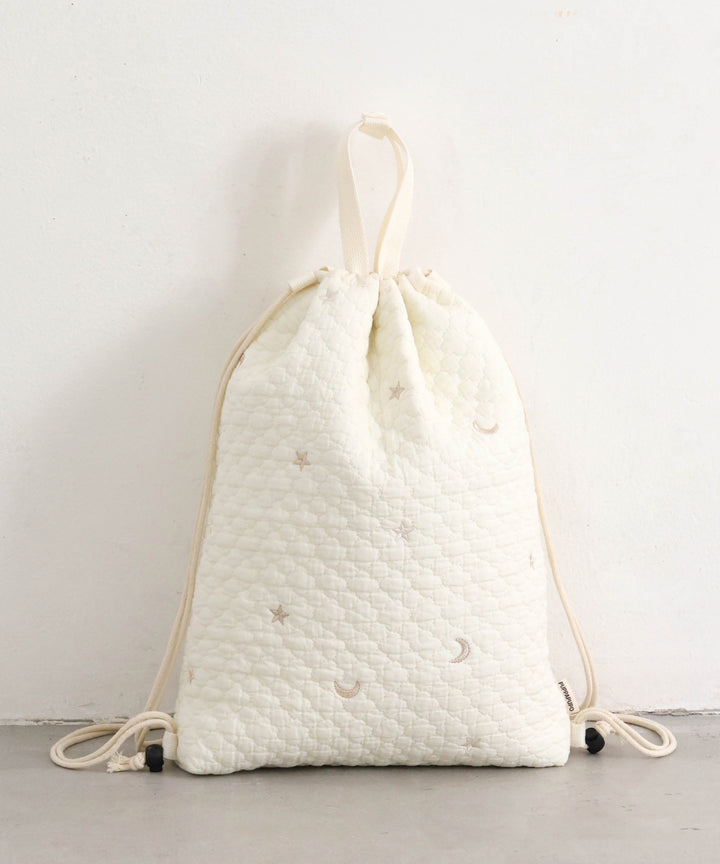 Over-the-Backpack Drawstring Bag (Ibul fabric with Moroccan design)