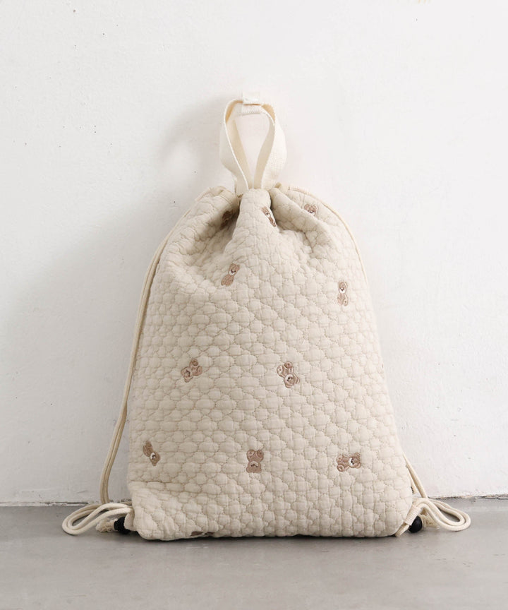 Over-the-Backpack Drawstring Bag (Ibul fabric with Moroccan design)