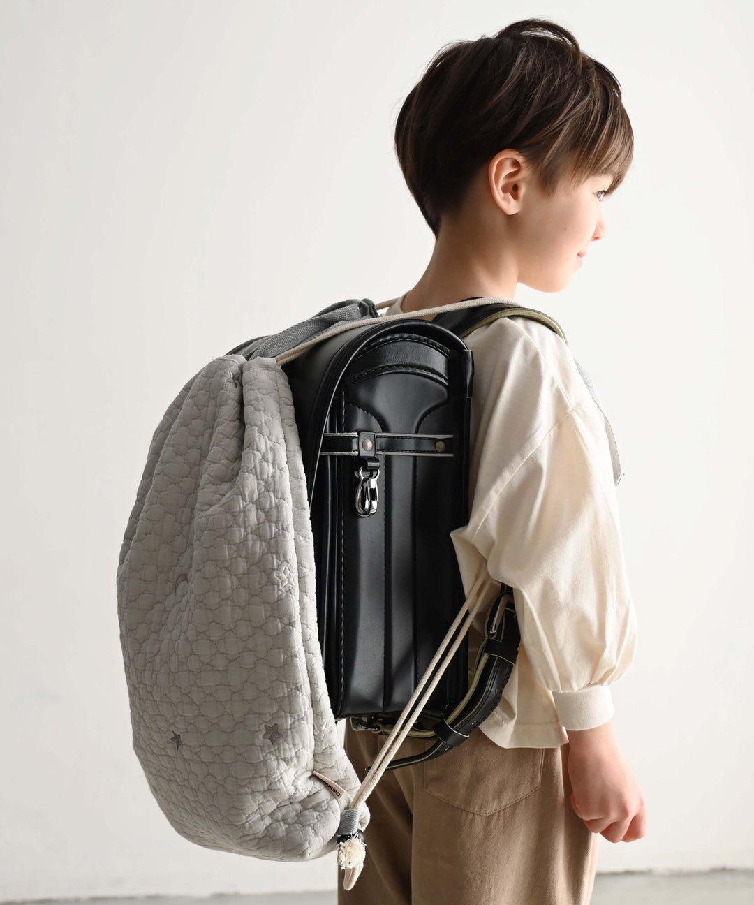 Over-the-Backpack Drawstring Bag (Ibul fabric with Moroccan design)