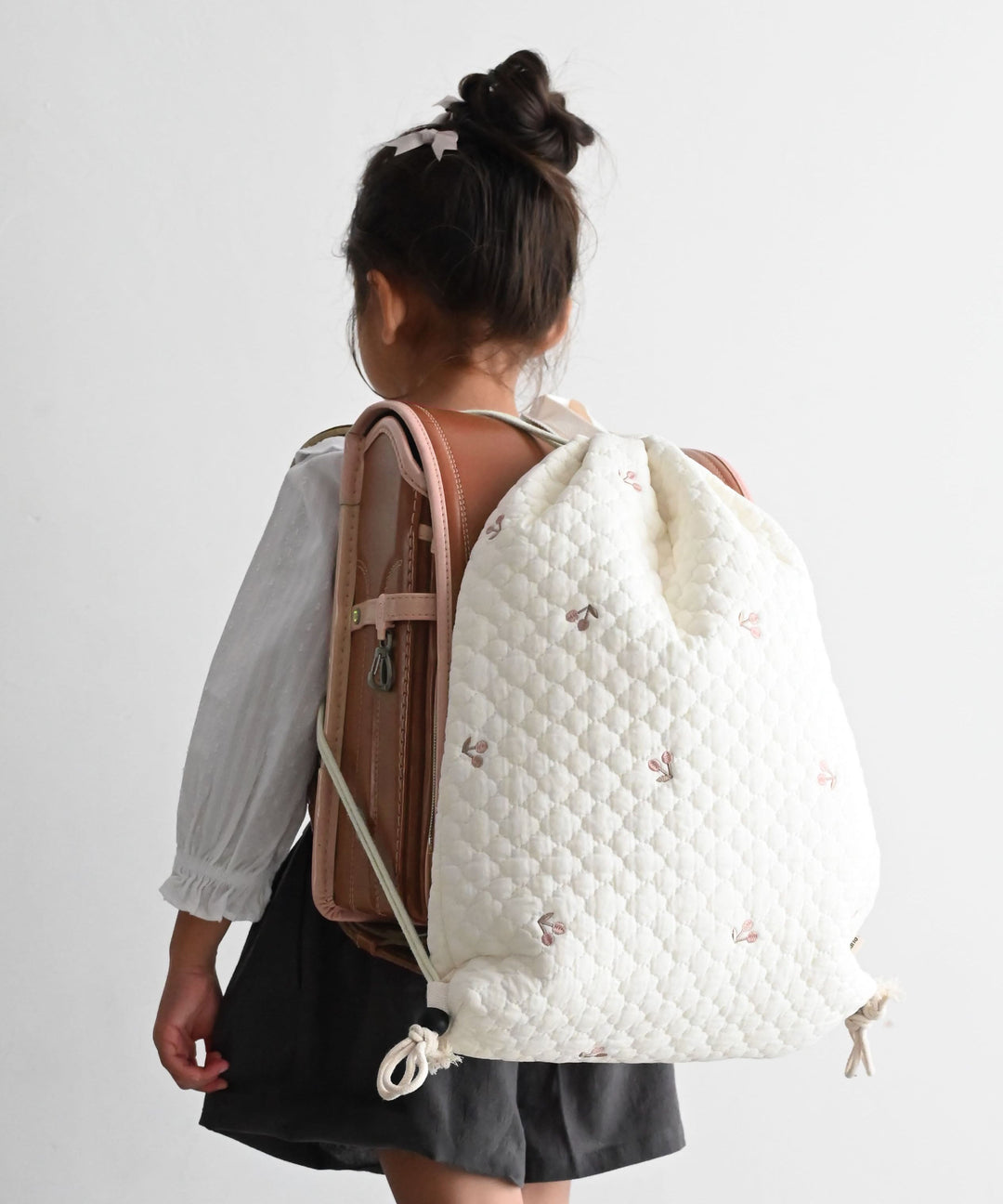 Over-the-Backpack Drawstring Bag (Ibul fabric with Moroccan design)