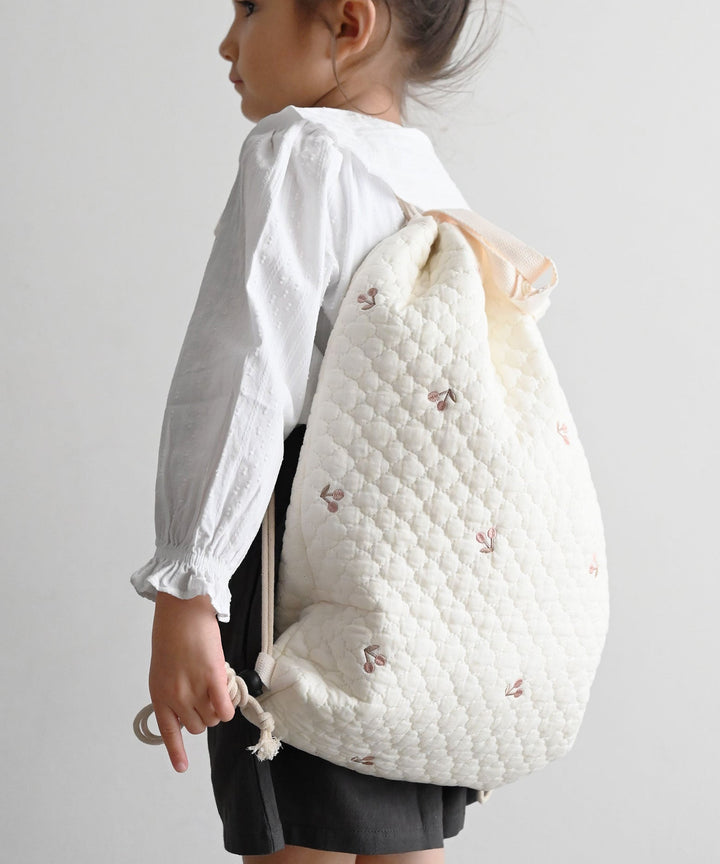 Over-the-Backpack Drawstring Bag (Ibul fabric with Moroccan design)