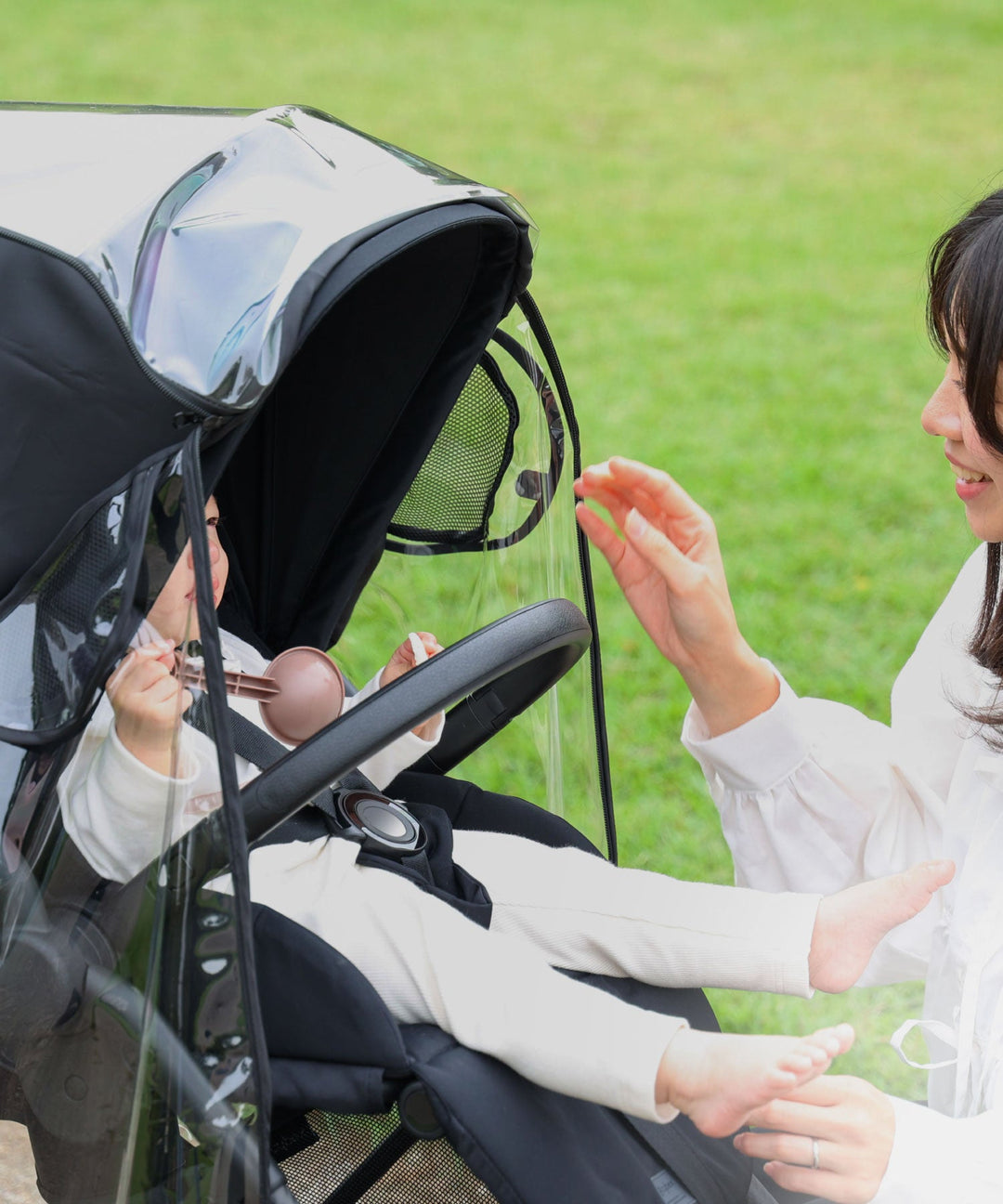 Stroller Rain Cover with Storage Pouch