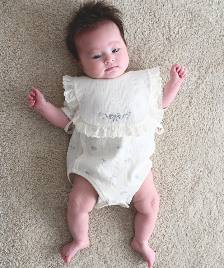 Pointelle Ribbed Bib Vest