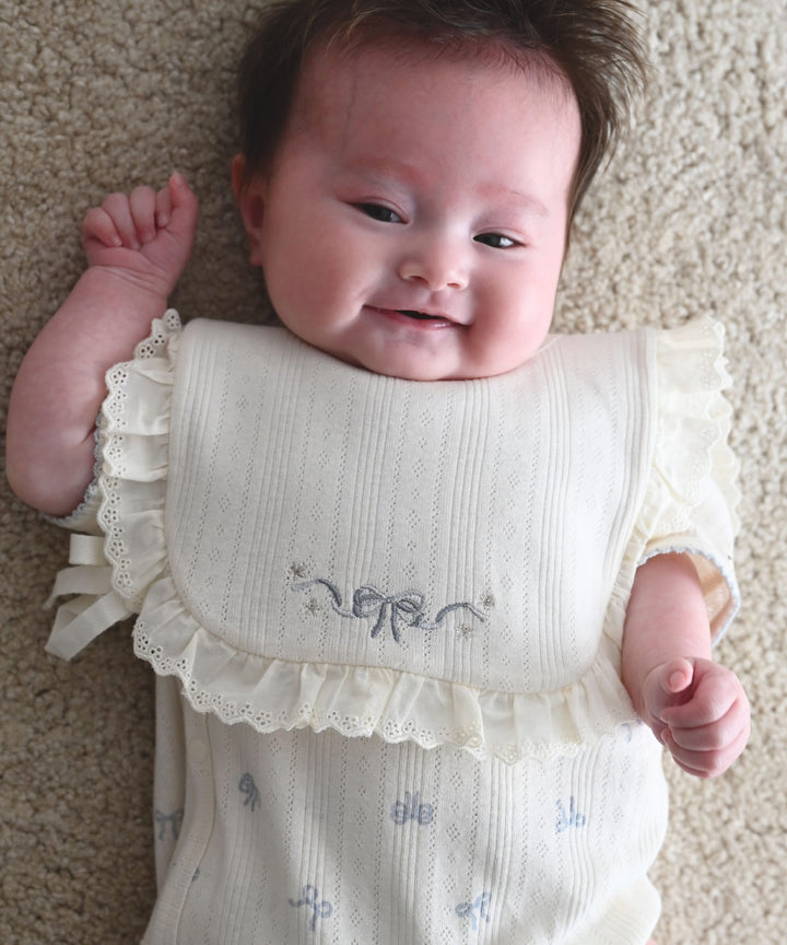 Pointelle Ribbed Bib Vest
