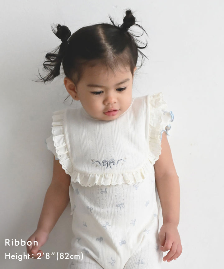 Pointelle Ribbed Bib Vest