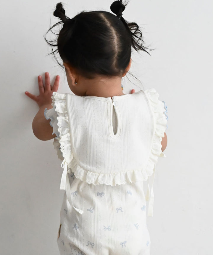 Pointelle Ribbed Bib Vest