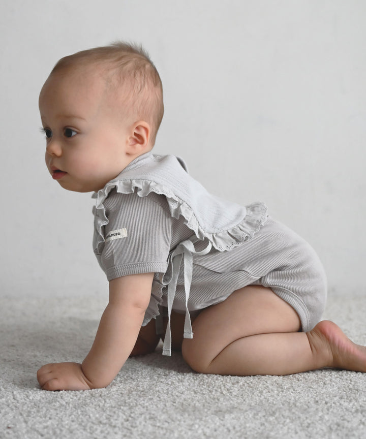 Pointelle Ribbed Bib Vest