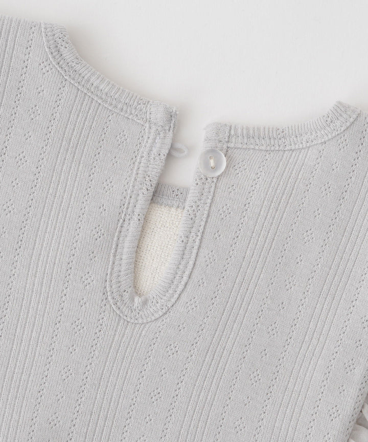 Pointelle Ribbed Bib Vest