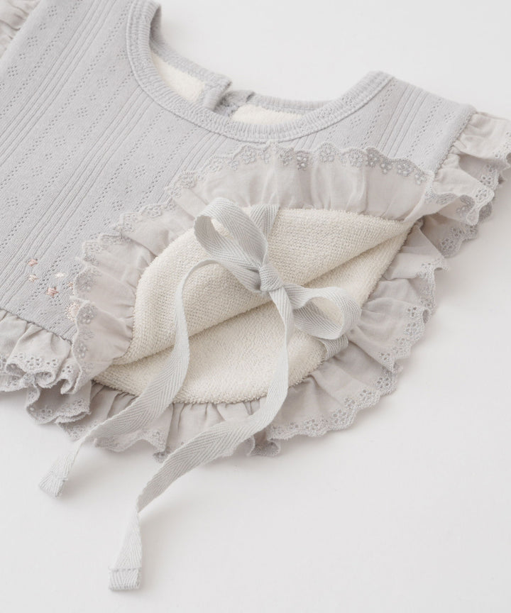 Pointelle Ribbed Bib Vest