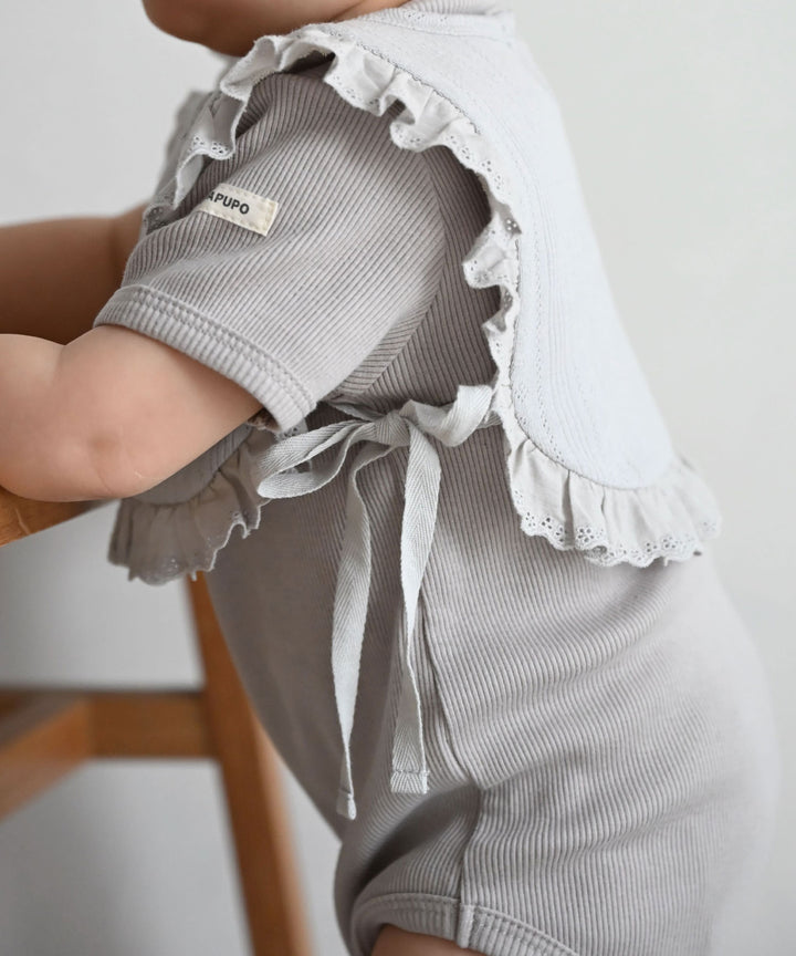 Pointelle Ribbed Bib Vest