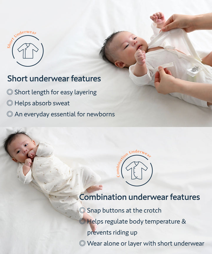 Warm Long-Sleeve Newborn Underwear 4-Piece Set