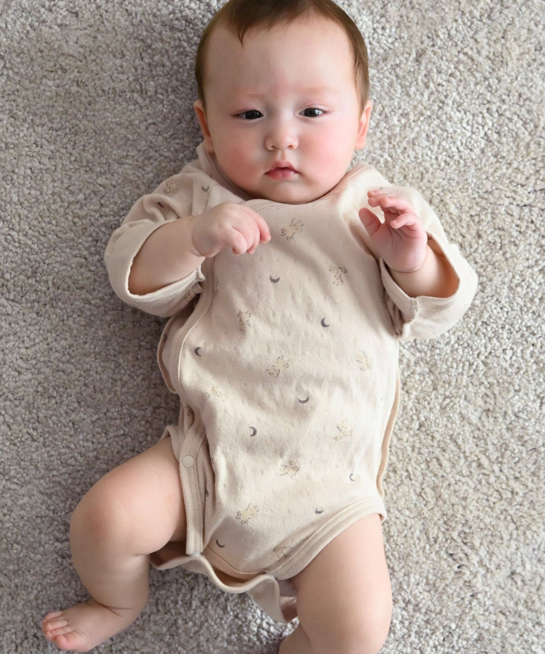 Warm Long-Sleeve Baby Bodysuit 3-Piece Set