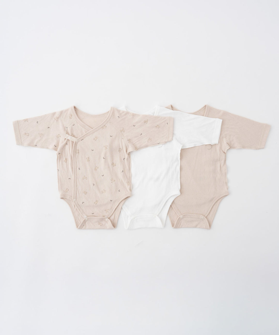 Warm Long-Sleeve Baby Bodysuit 3-Piece Set