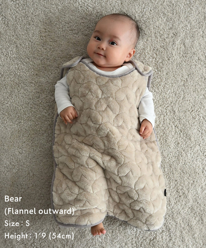 [Moisture-Retaining Flannel × Gauze] Reversible Wearable Blanket