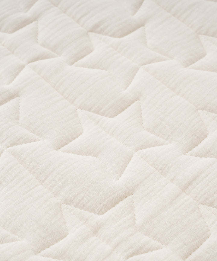 [Moisture-Retaining Flannel × Gauze] Reversible Baby Mattress Pad