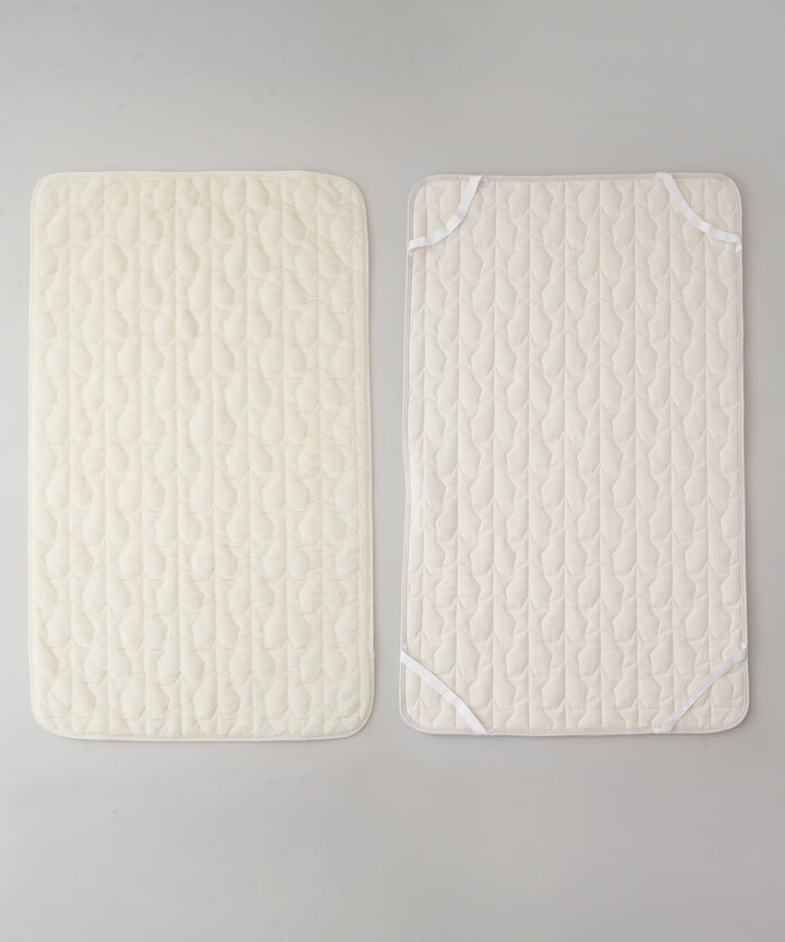 [Moisture-Retaining Flannel × Gauze] Reversible Baby Mattress Pad