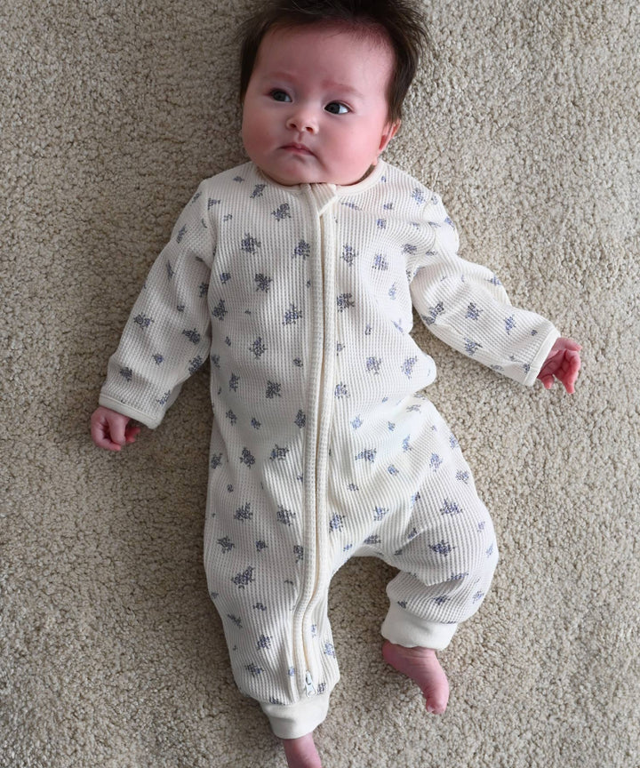 Double-Zip Long-Sleeve Waffle Coverall