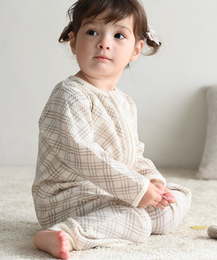 Double-Zip Long-Sleeve Waffle Coverall
