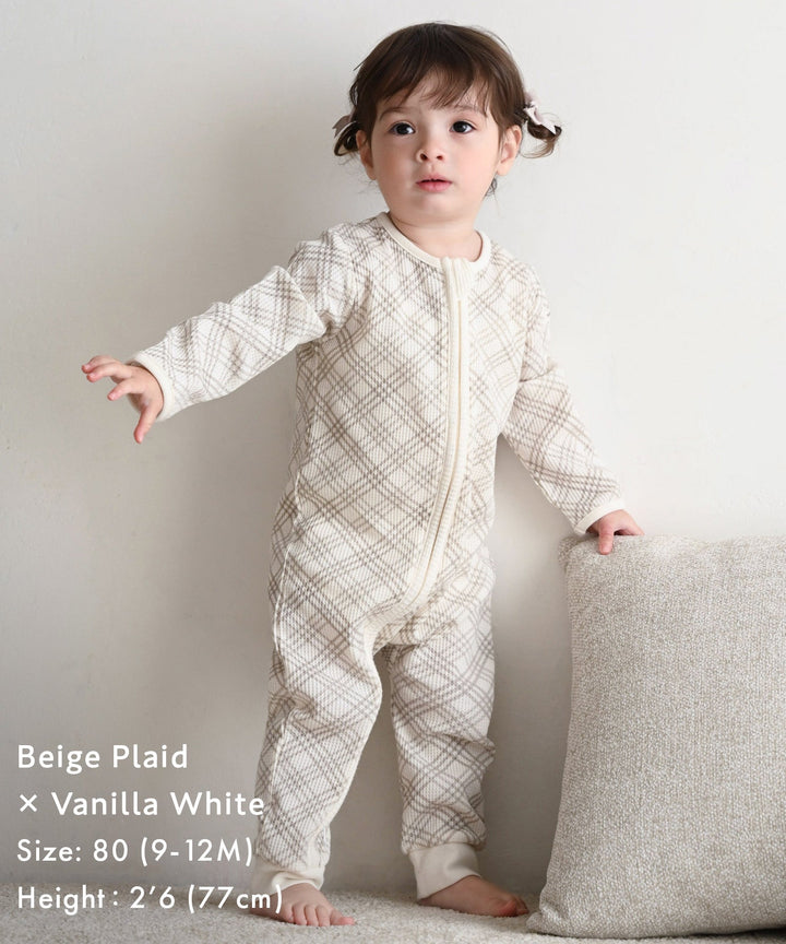 Double-Zip Long-Sleeve Waffle Coverall