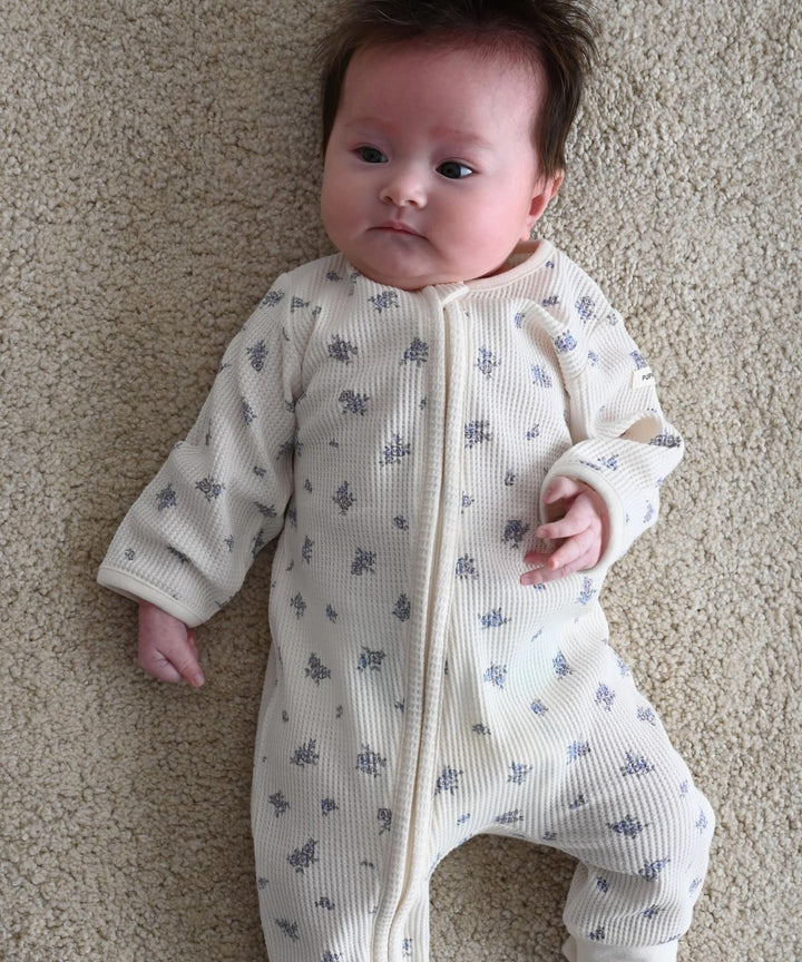Double-Zip Long-Sleeve Waffle Coverall