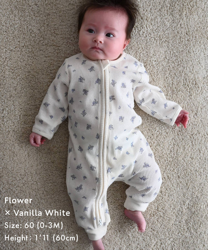 Double-Zip Long-Sleeve Waffle Coverall