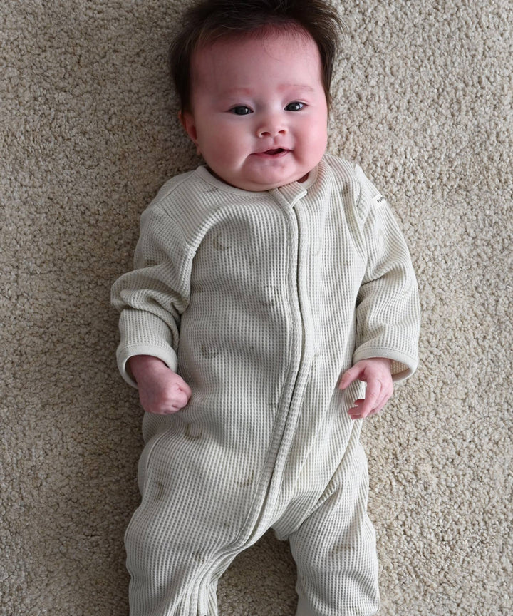 Double-Zip Long-Sleeve Waffle Coverall