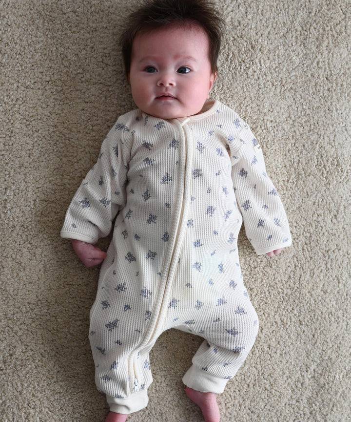 Double-Zip Long-Sleeve Waffle Coverall