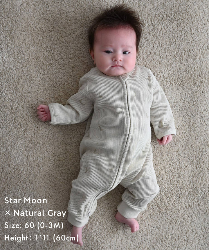Double-Zip Long-Sleeve Waffle Coverall