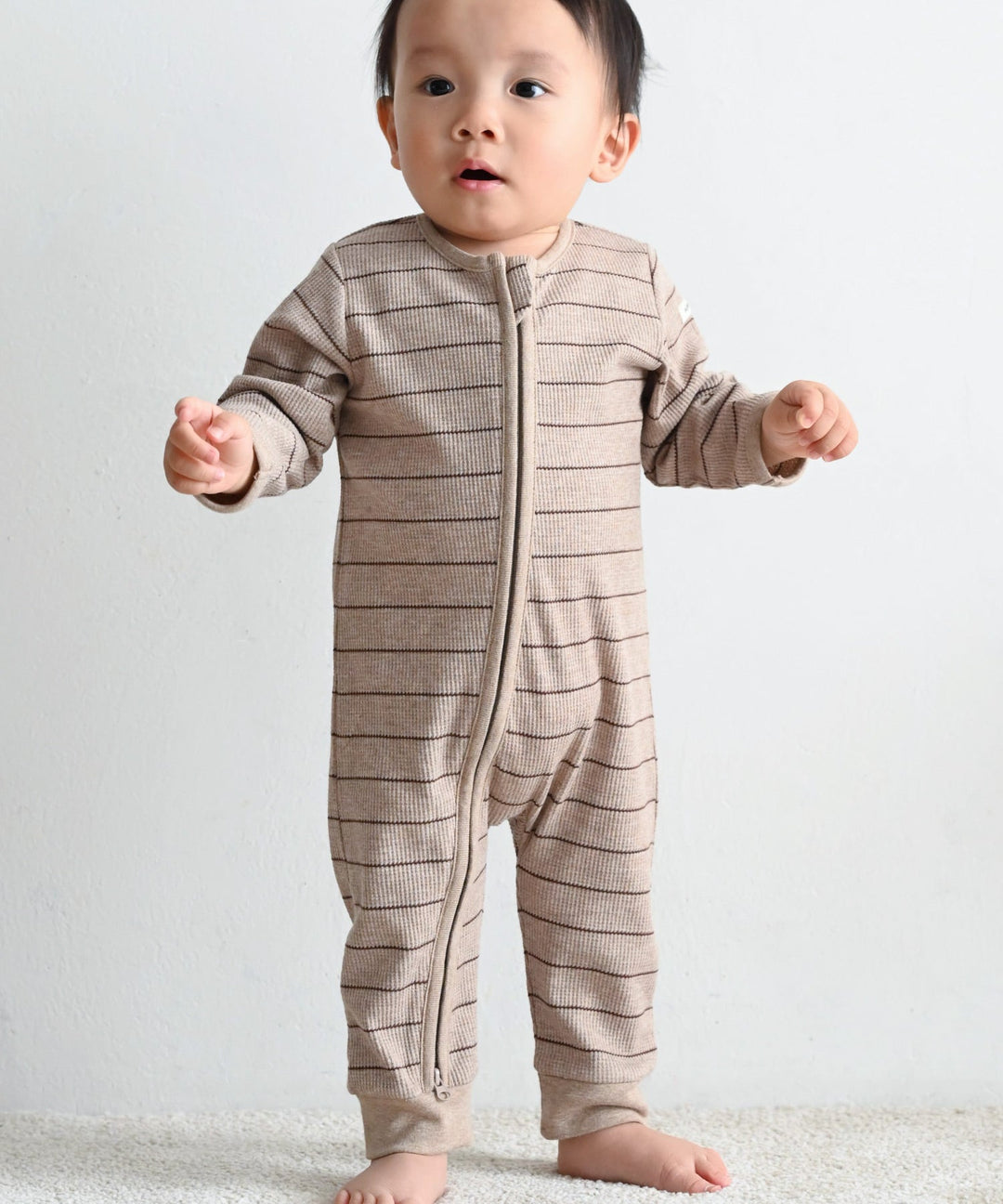 Double-Zip Long-Sleeve Waffle Coverall