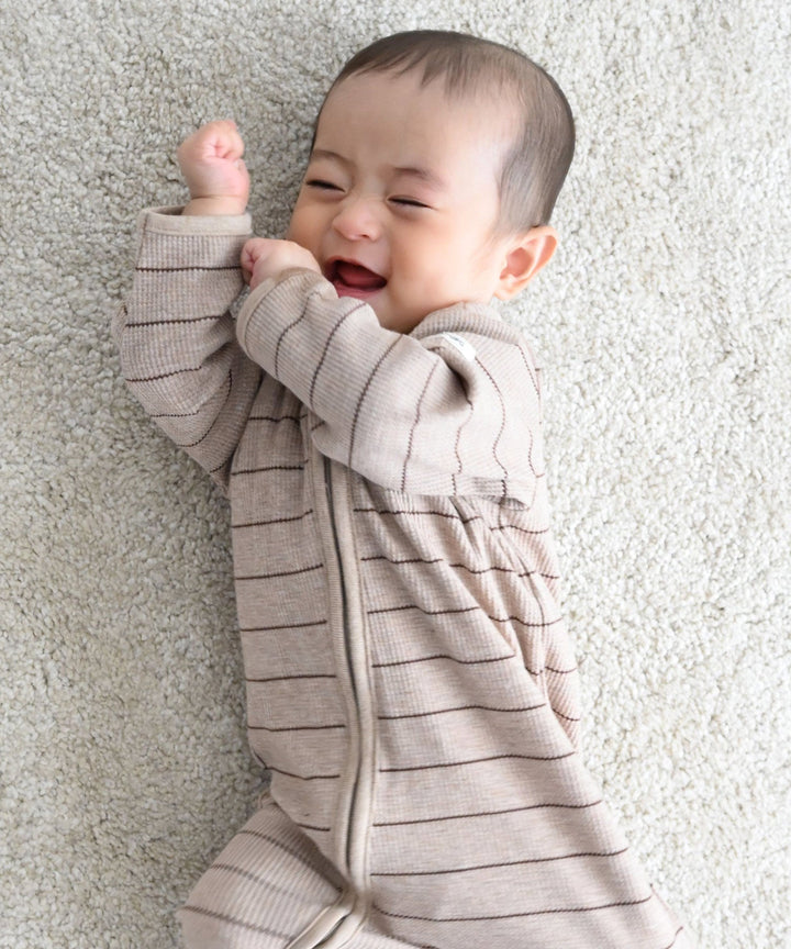 Double-Zip Long-Sleeve Waffle Coverall