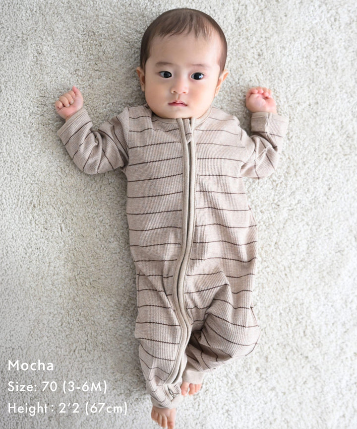 Double-Zip Long-Sleeve Waffle Coverall