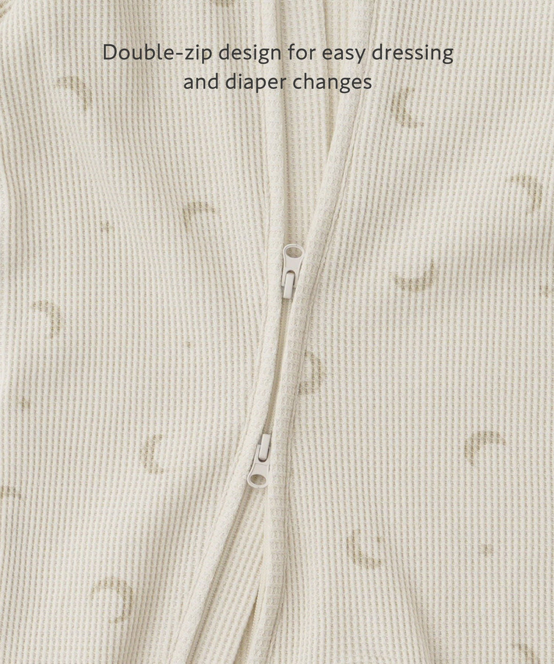 Double-Zip Long-Sleeve Waffle Coverall