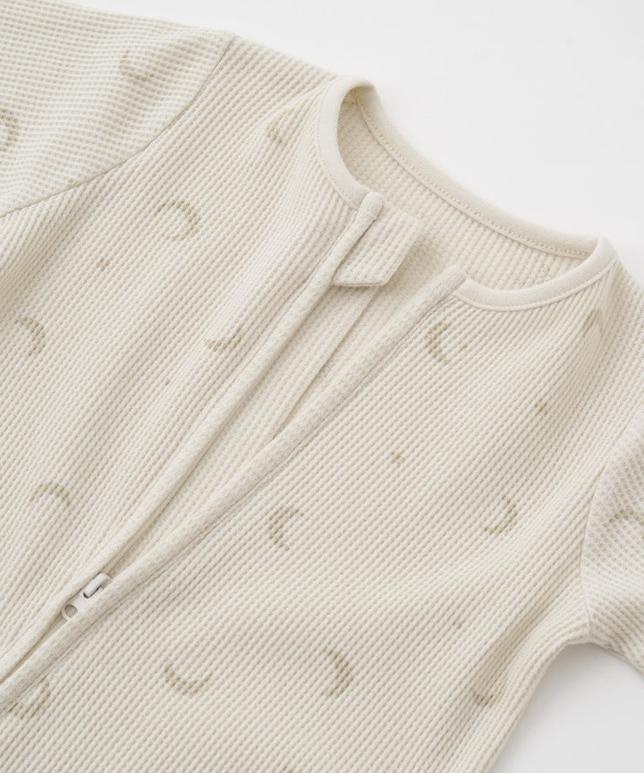 Double-Zip Long-Sleeve Waffle Coverall