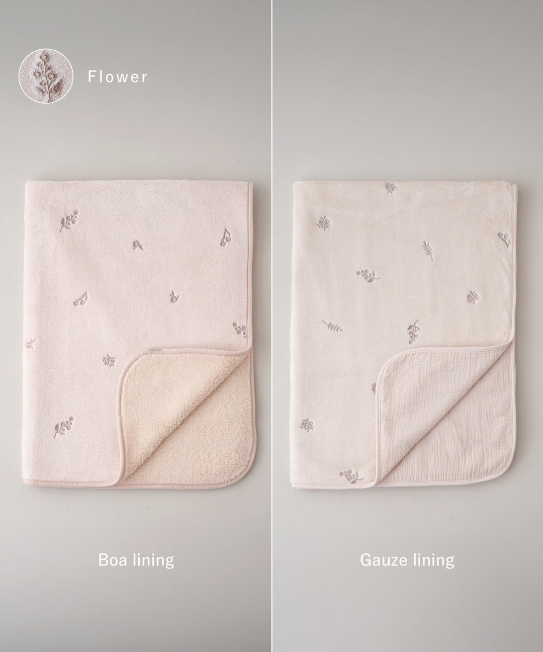 Flannel Baby Blanket (Choose Boa or Gauze Lining)