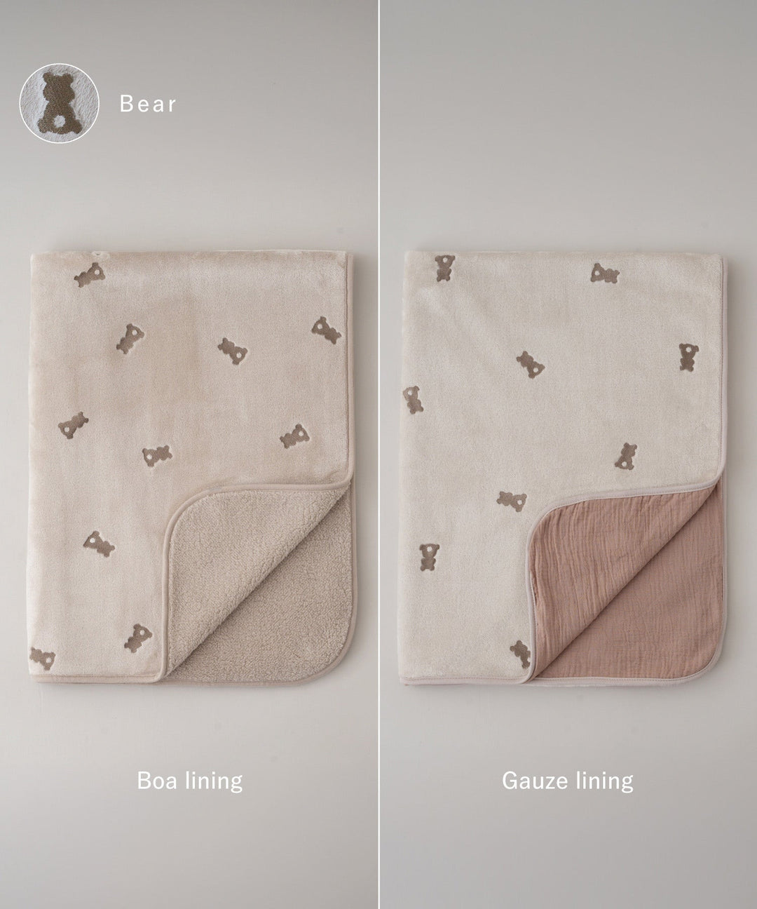 Flannel Baby Blanket (Choose Boa or Gauze Lining)