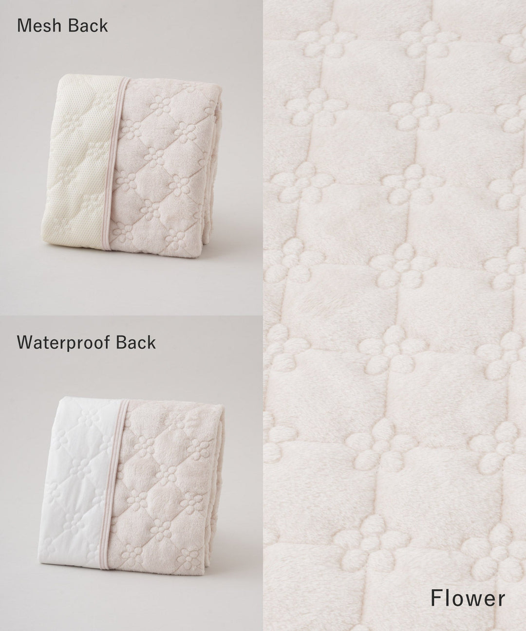 [Selectable] Baby Flannel Mattress Pad with Waterproof or Mesh Backing