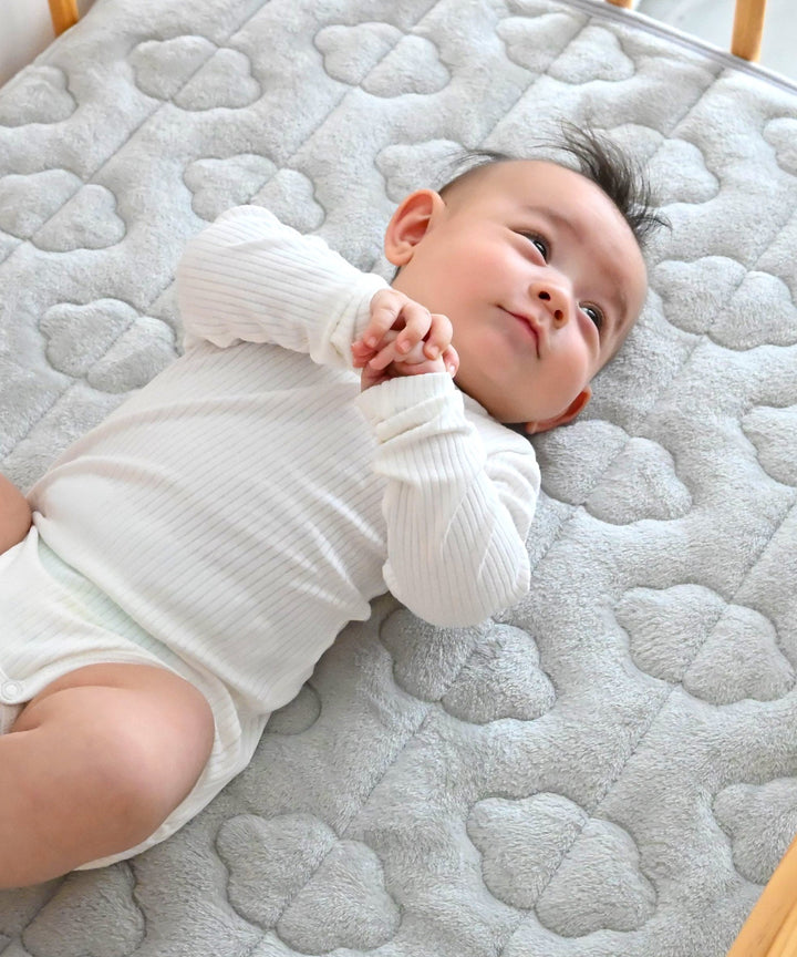 [Selectable] Baby Flannel Mattress Pad with Waterproof or Mesh Backing