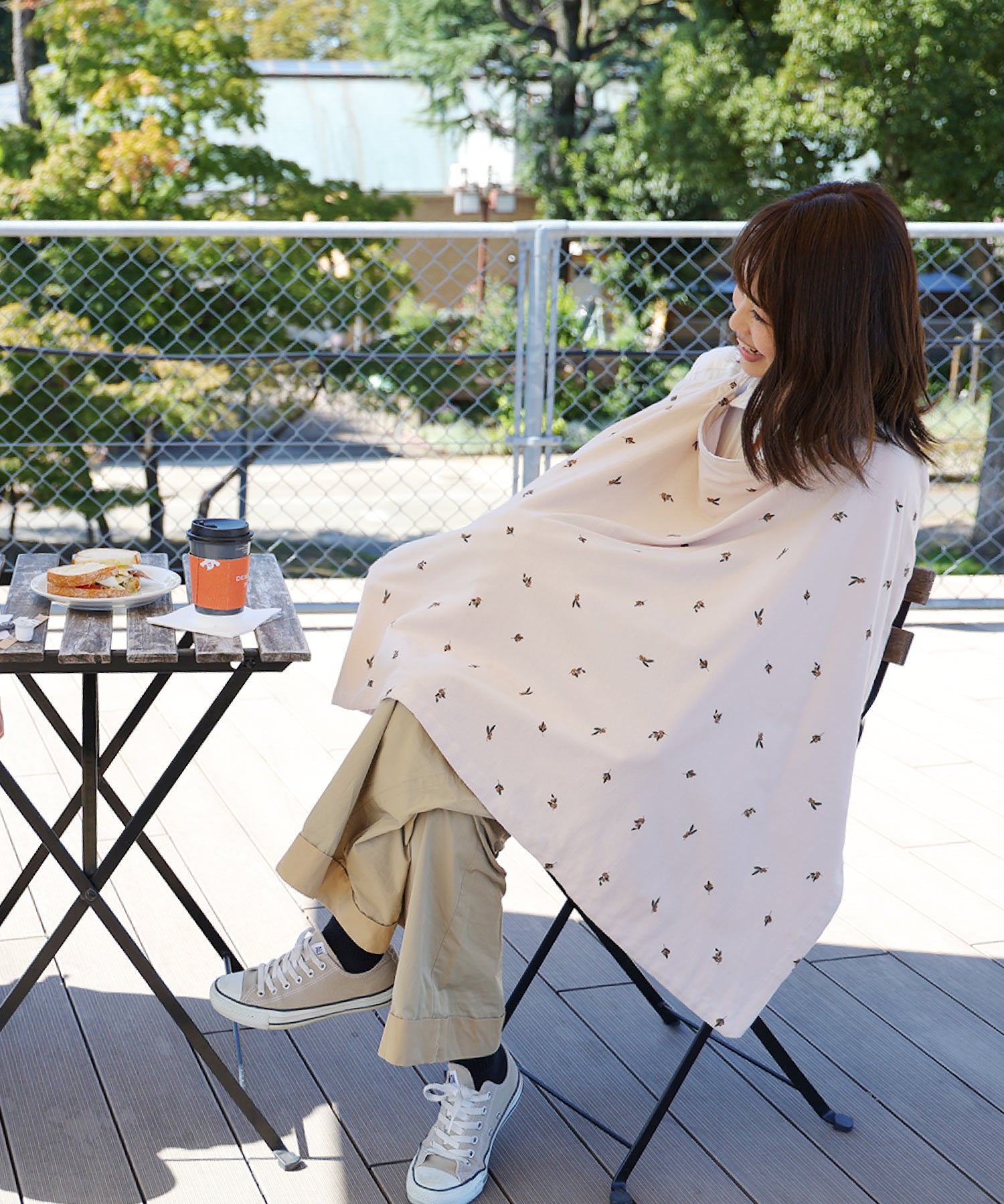 プッパプーポ 授乳ケープ ポーチ付き 天竺ニット×ガーゼ – PUPPAPUPO