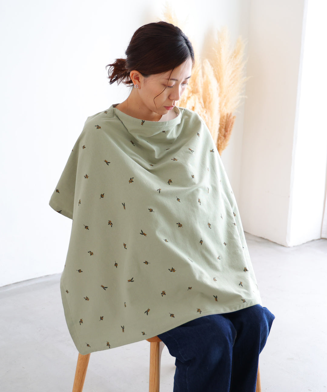 Nursing Cover with Pouch (Jersey knit × Gauze)