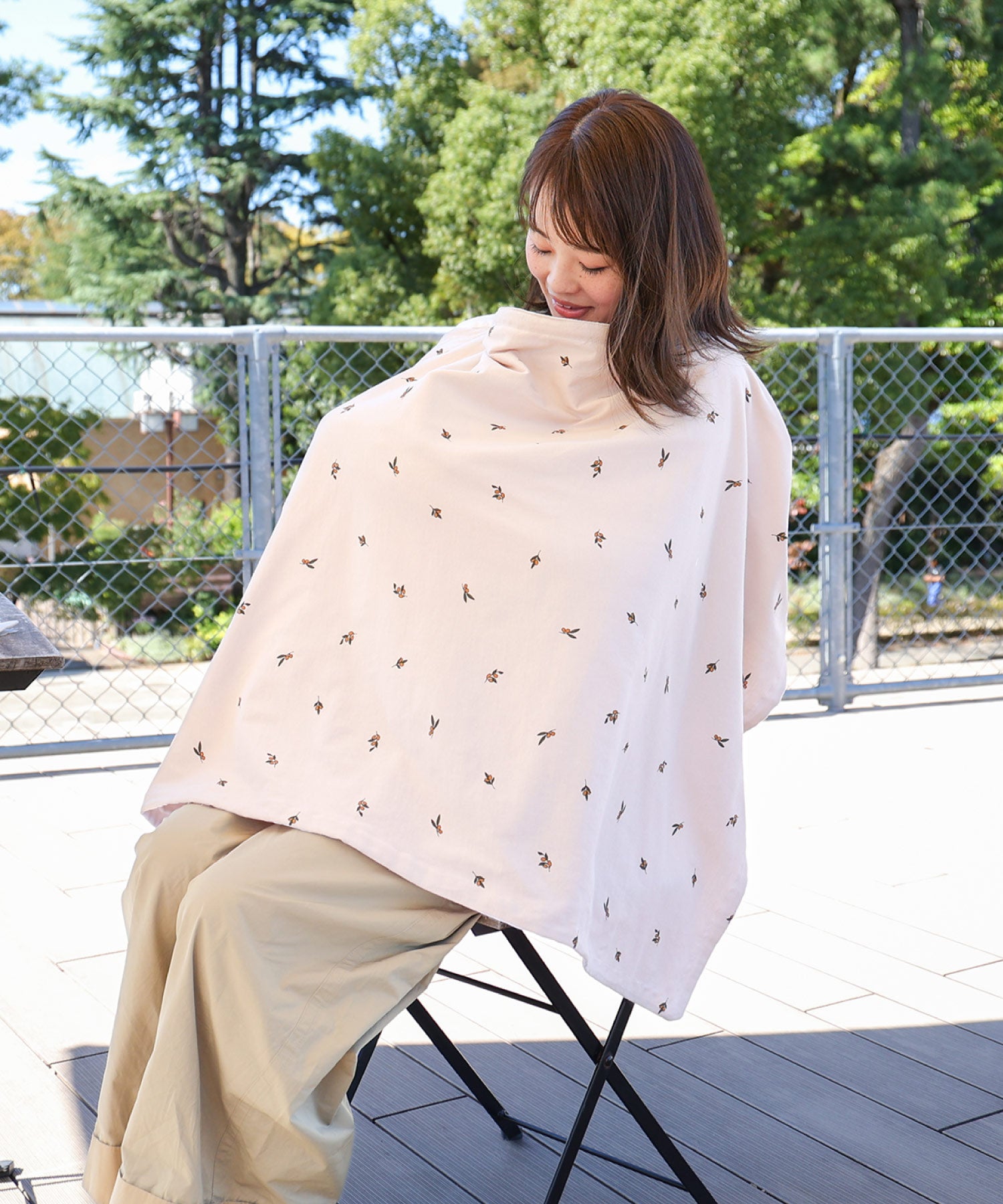 専用⑤ プッパプーポ 授乳ケープ ポーチ付き 天竺ニット×ガーゼ – PUPPAPUPO