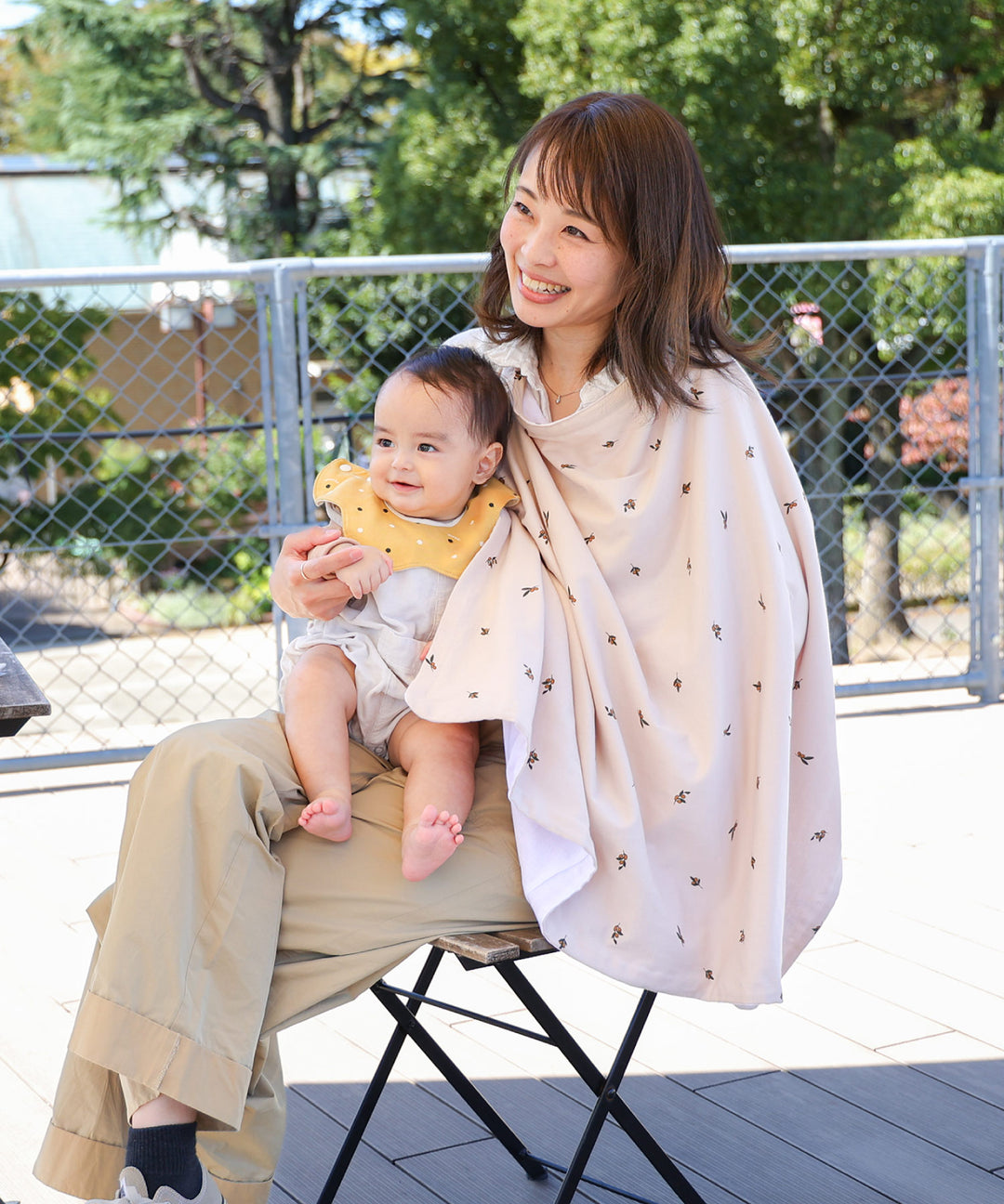 Nursing Cover with Pouch (Jersey knit × Gauze)