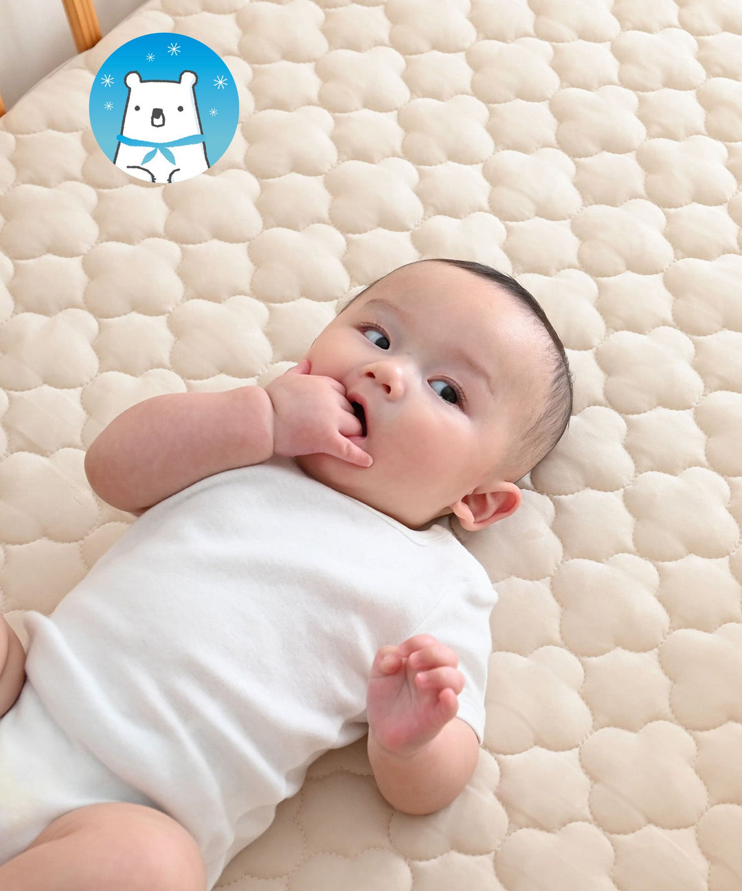 [Reversible] Baby Mattress Pad (Cooling Fabric × Organic Gauze)