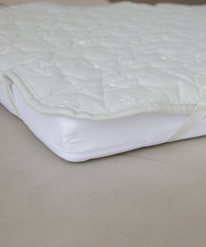 [Reversible] Baby Mattress Pad (Cooling fabric x Organic Gauze)