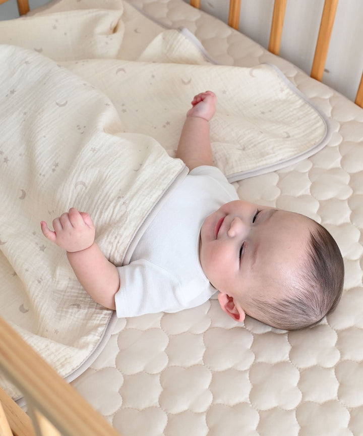 [Reversible] Baby Mattress Pad (Cooling Fabric × Organic Gauze)