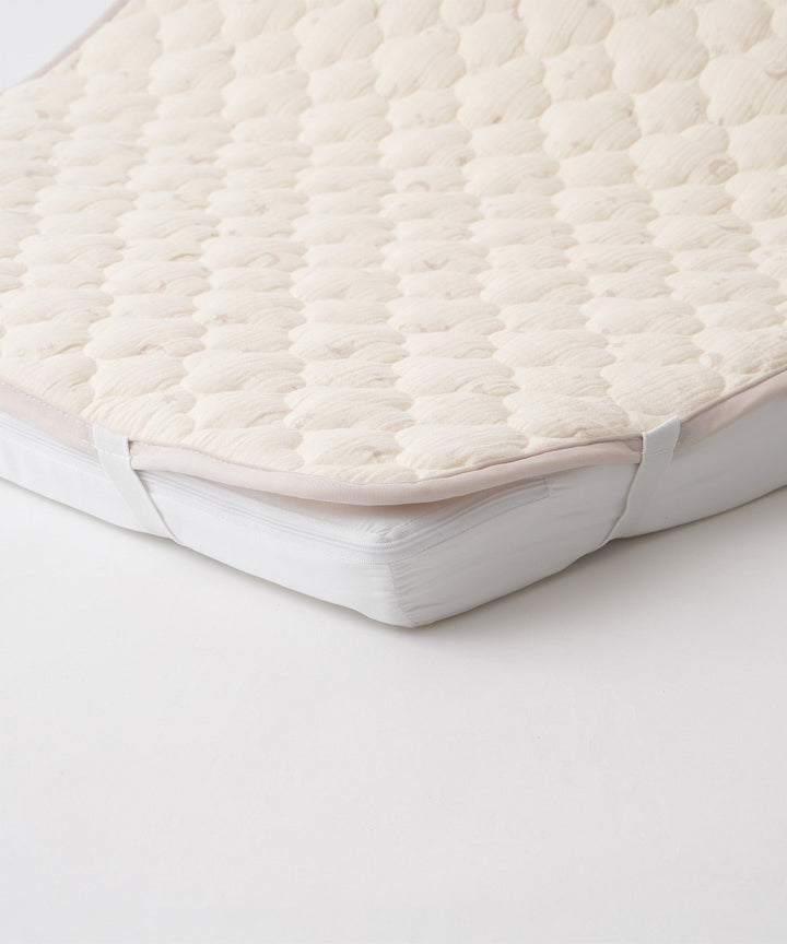 [Reversible] Baby Mattress Pad (Cooling Fabric × Organic Gauze)
